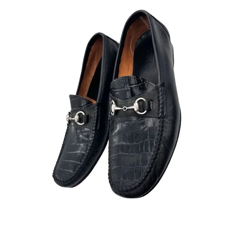 Sandro moscoloni crocodile, leather shoes size 13